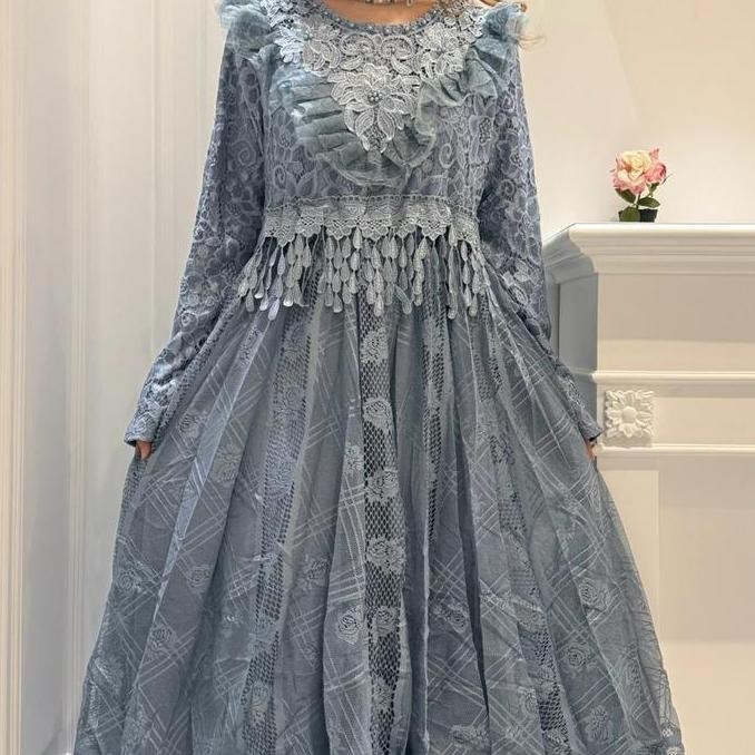 Gamis tutu 83 Muslim Wanita Dress Pesta Dewasa