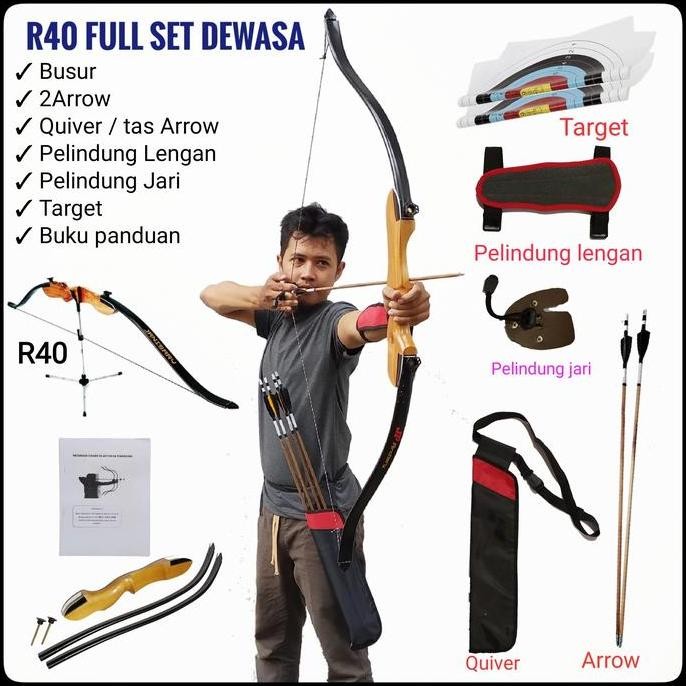 BUSUR PANAH R40 DEWASA FULL SET ORIGINAL DAN TERPERCAYA
