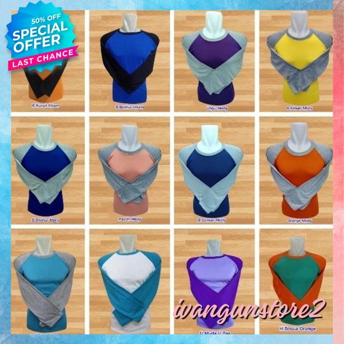 BAHAN BERKUALITAS KAOS TSHIRT BAJU OBRAL MURAH DISTRO 004 REGLAN RAGLAN LENGAN PANJANG POLOS CUSTOM 