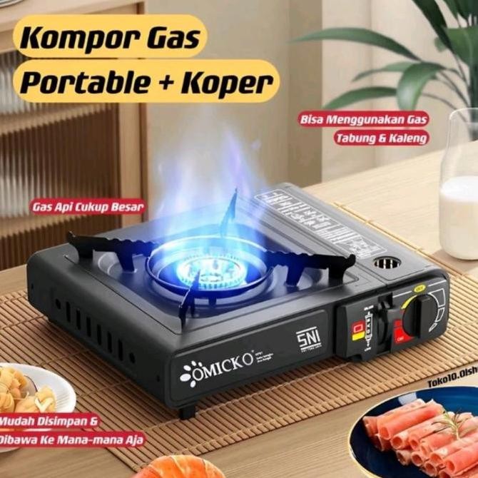 Kompor Gas Portable 2 In 1 Kompor Portable Tungku Gas Paket Grill Portable - Kompor Portable Gas Kal