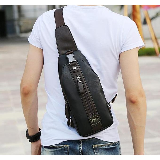 Tas Selempang Minimalis Tas Selempang Kulit Pria Sling Bag Slempang Mo&Y 9014