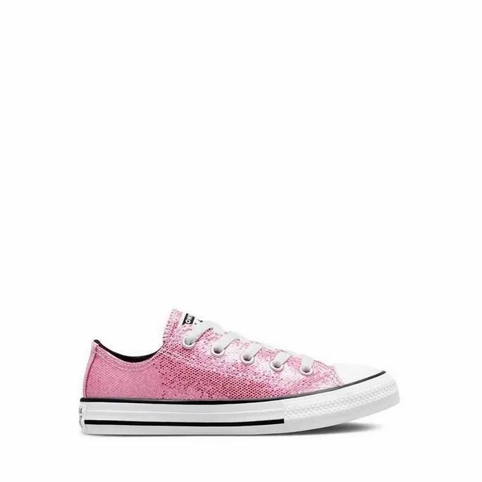 Converse Chuck Taylor All Star Glitter Low Top Kids Sneakers - Pink