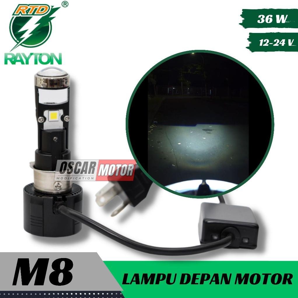 Best Seller Lampu Utama Led Rtd M8 Projector Mini H6 H4 Hs1 Projie Hid Lensa Mobildekat Putih Jauh K