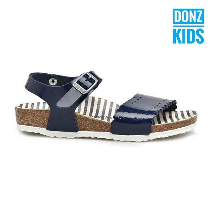 Birkenstock Kids Mila Bf Sandals Anak - Nautical Stripes Navy
