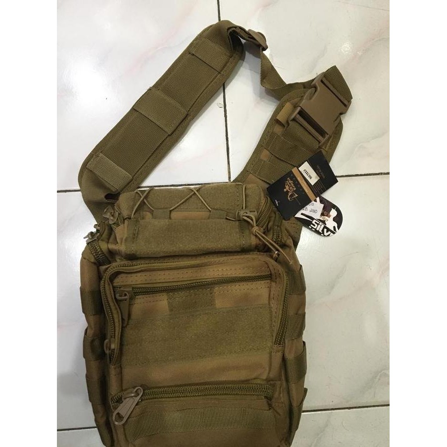 New Tas Silver Knight Tas Selempang Loreng 803 Tas Silver Knight 803