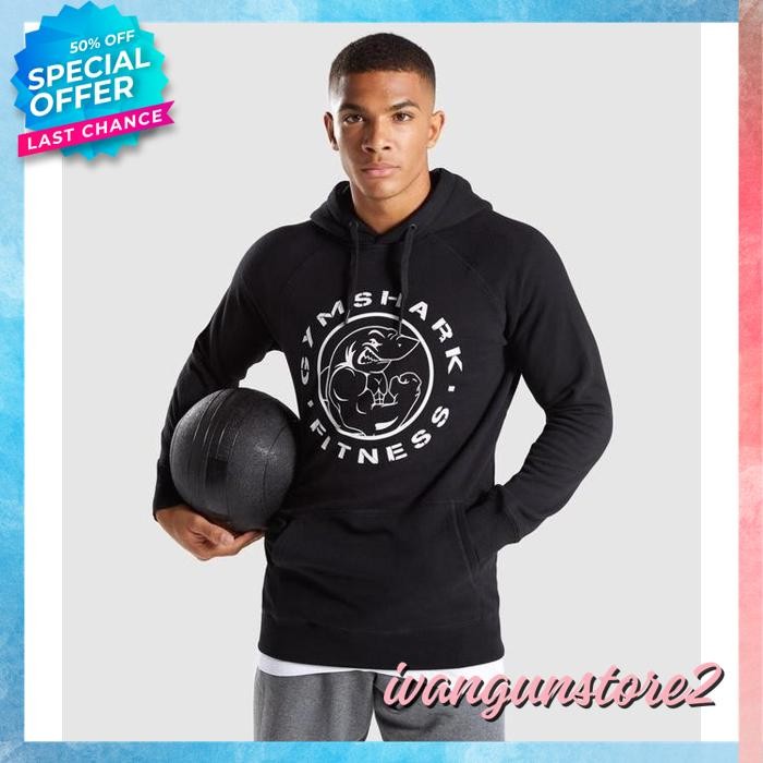 JAKET HOODIE SWEATER JUMPER SWEATSHIRT DISTRO GYMSHARK GYM CLOTHES SHARK FITNESS FITNES POLOS CUSTOM