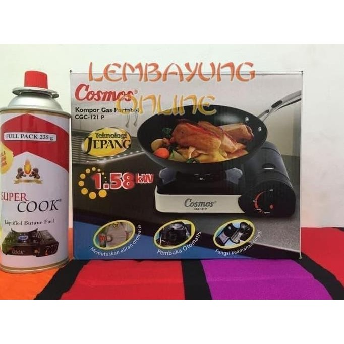 COSMOS CGC-121P Kompor Gas Portable Mini + Gas Butane