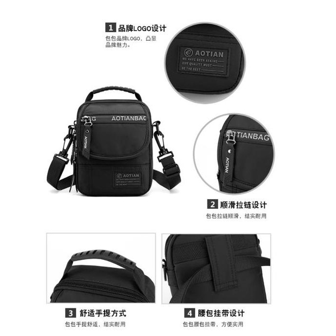 Tas Selempang Pria Tas Selempang Hp Multifungsi Slingbag Tas Pria Pinggang Aotian J125