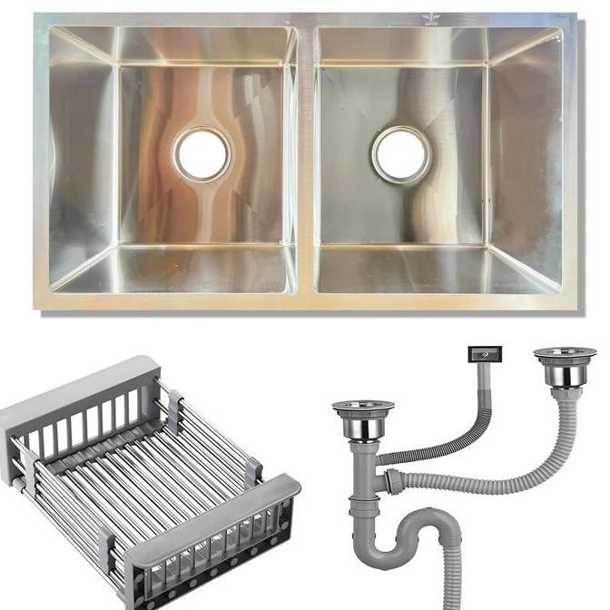 kitchen sink black 2 lubang undermount