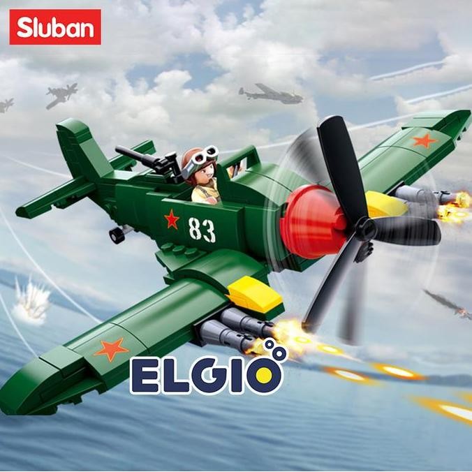 Sluban Bricks Pesawat Terbang Tentara Army B0683 RIY