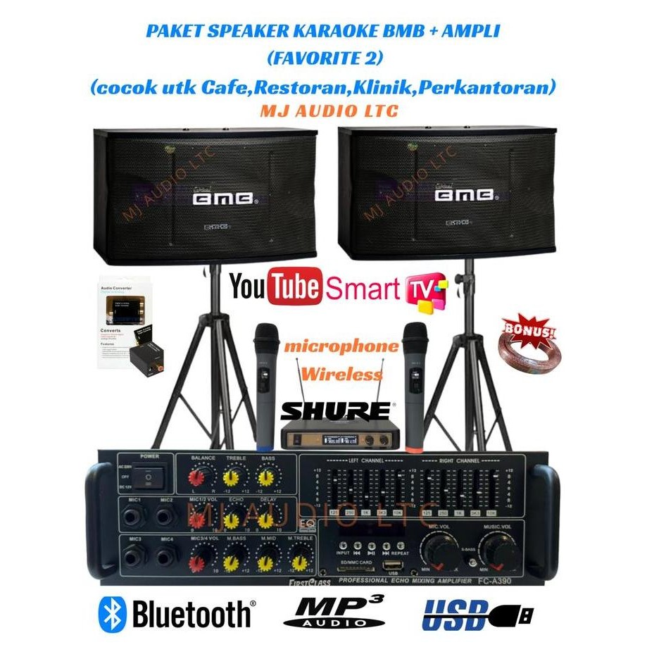 $$$$] PAKET SPEAKER KARAOKE BMB ORIGINAL (FAVORITE 2)