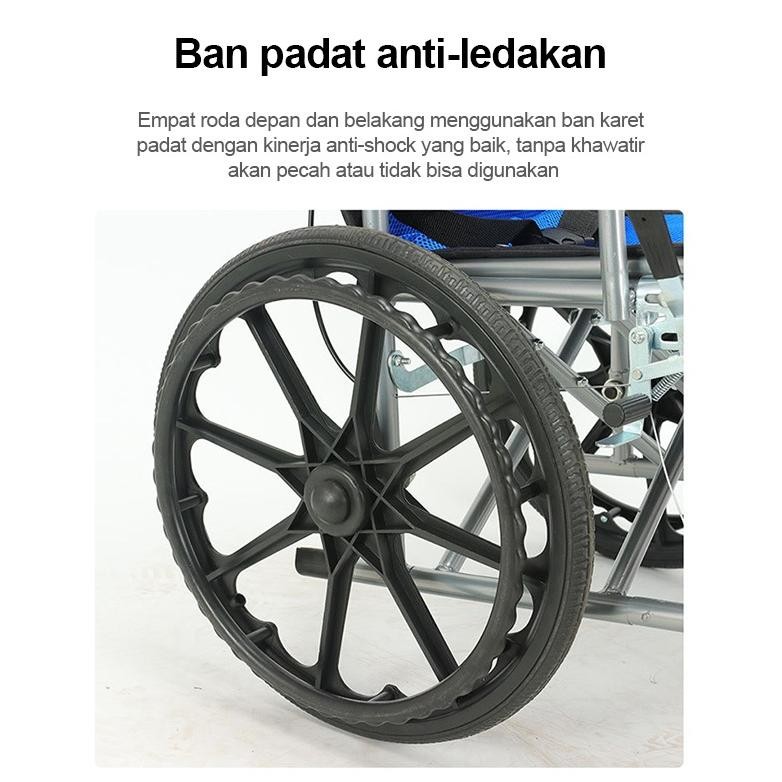 Kursi Roda 20Inci/Kursi Roda Alluminium Bisa Lipat Portable Traveling Kursi Roda Medis Kursi Roda /K