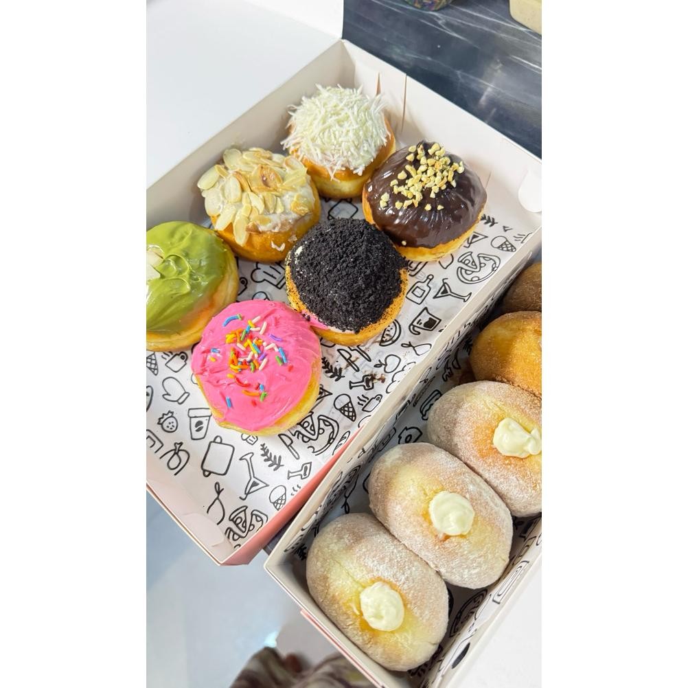 READY INSTANT Bomboloni - Cream Cheese & Choco Nutella or Donat with Topping - Classic mesis, Tirami