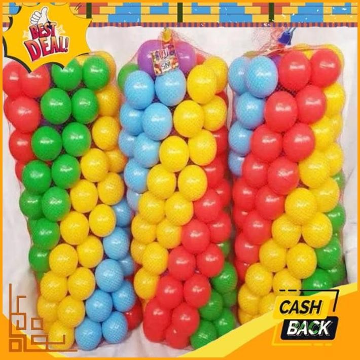 Flash Sale 100 Pcs Bola Mandi Anak Bola Jaring Warna Warni