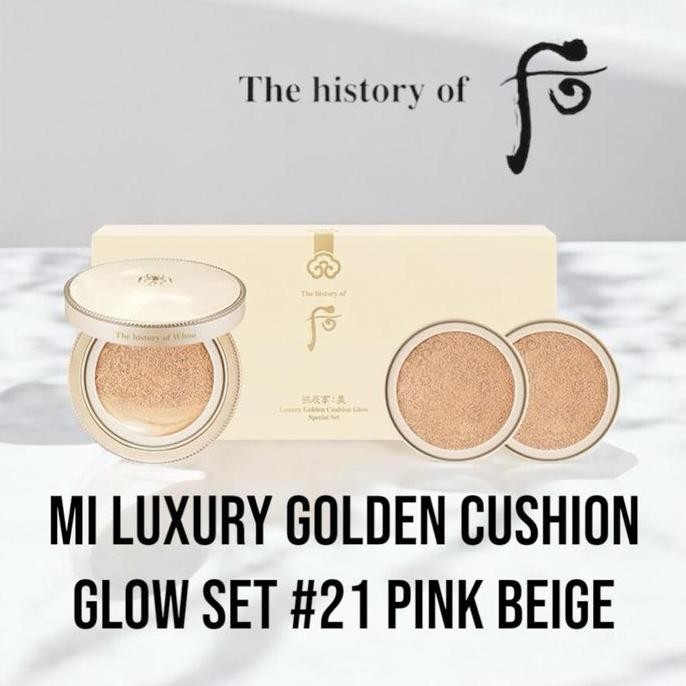 Terbaik The History Of Whoo Gongjinhyang Mi Luxury Golden Cushion Glow Set 100% Ori