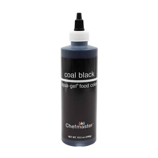 +%+%+%] Chefmaster Chef Master Liqua Gel Liqua-Gel 10,5 Oz Coal Black Besar