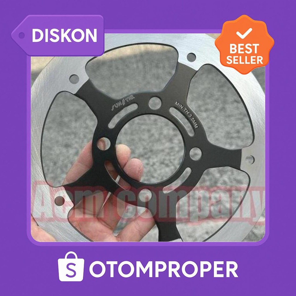 Wave Sunstar Original Buta Disc Piringan Cakram Lubang 4 Datar Universal