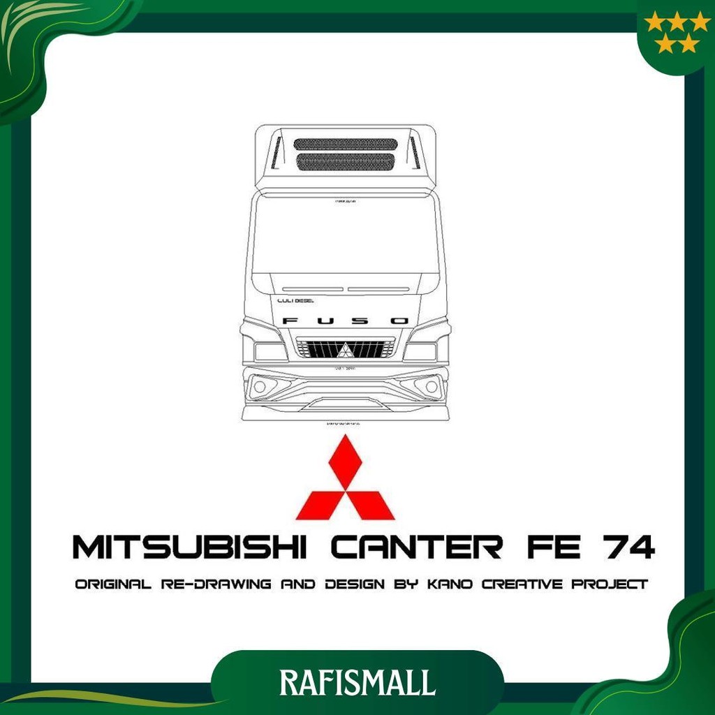 (Ready - Cod) Pola Miniatur Truck Canter / Colt Diesel Fe 74 - Gambar Detail Cod