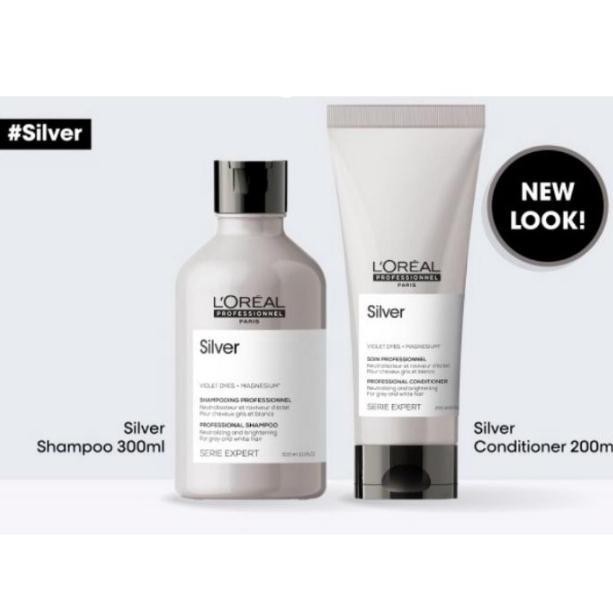 loreal serie expert silver shampoo + conditioner loreal serie xpert