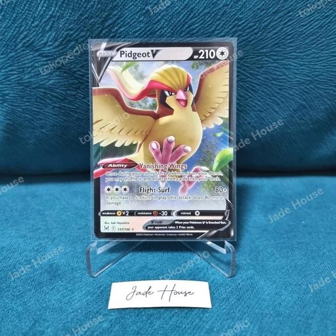 New  Pidgeot V 137/196 (Lost Origin) - Kartu Pokemon TCG English