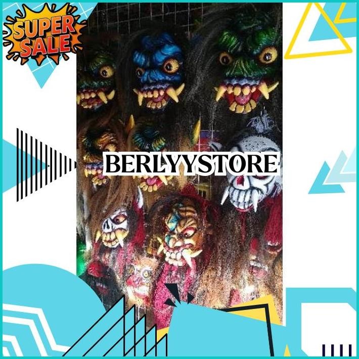 GEDRUKAN TOPENG MOSTER GEDRUK /TOPENG SPON MAINAN GIGI KAYU SERAM /TOPENG GERDUK COD