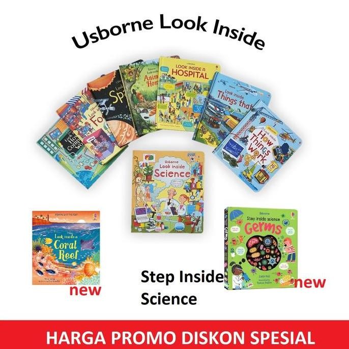 Usborne Look Inside dan Step Inside Science Lift The Flap Book