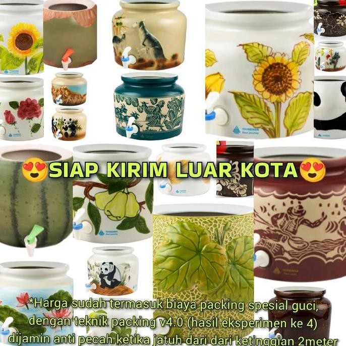 Guci Air Galon Keramik Estetik Free Packing Khusus Kualitas Terbaik Harga Termurah