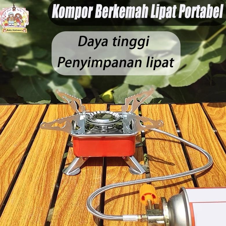 Kompor Portable Camping 1 Set Lengkap - Kompor Gas Mini Praktis untuk Outdoor, Travel & Darurat