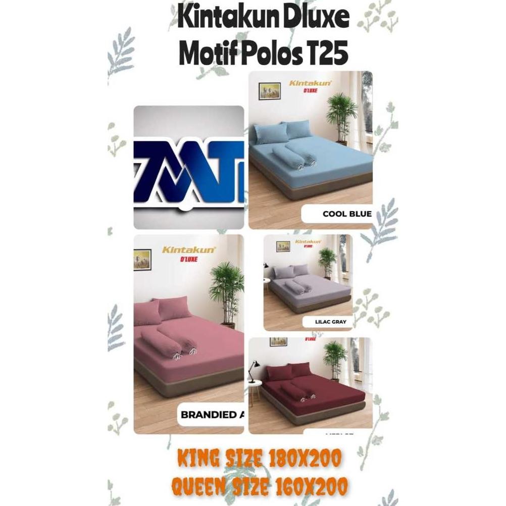 Sprei Kintakun DLUXE MOTIF POLOS Uk. King 180X200/ Sprei Kintakun DLUXE MOTIF POLOS Uk. Queen 160X20