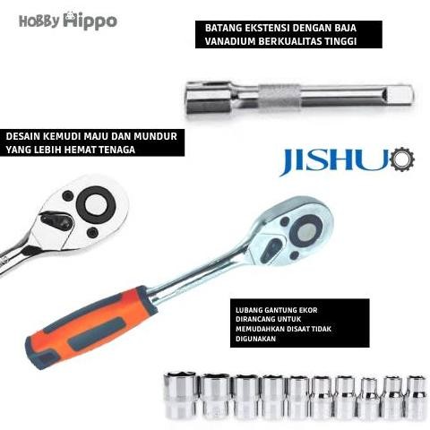 New COD KUNCI SOCKET STAINLESS 12 IN 1 / SOCKET WRENCH 1/2 INCH JL-1014