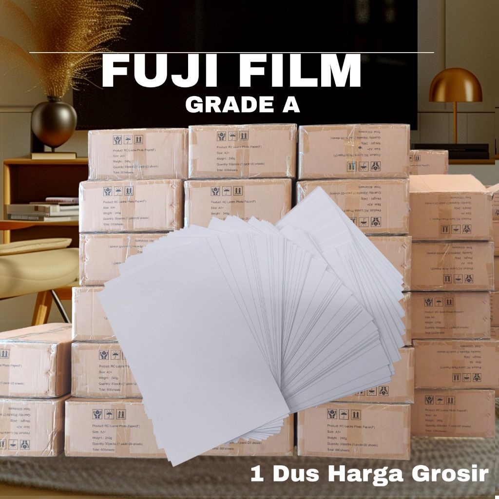 FUJIFILM ISI 100 Lembar KERTAS FOTO 4R/A6 PAPER KERTAS PHOTO FUJI FILM GRADE A