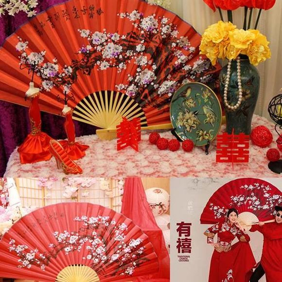 Kipas Kertas Jumbo Dekorasi Imlek Kipas Hiasan Dinding Besar