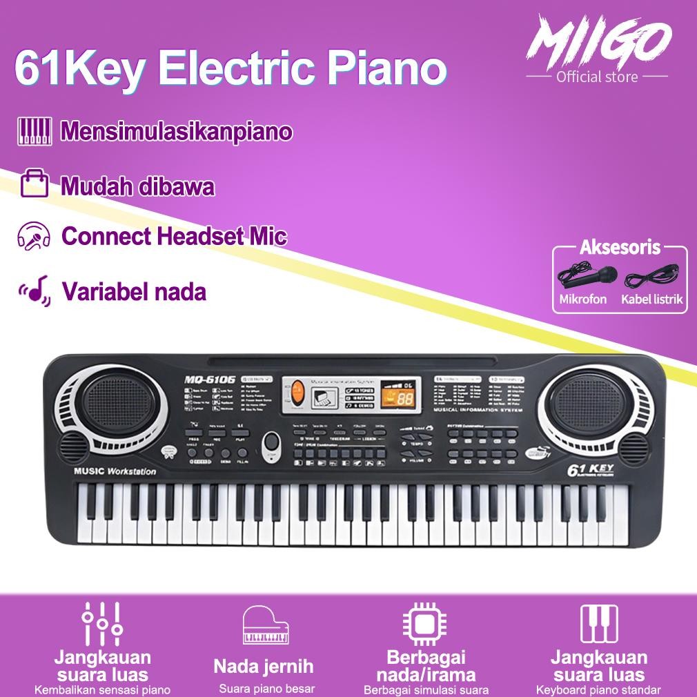 MIIGO Keyboard Piano Anak Digital Elektrik 61 Keys