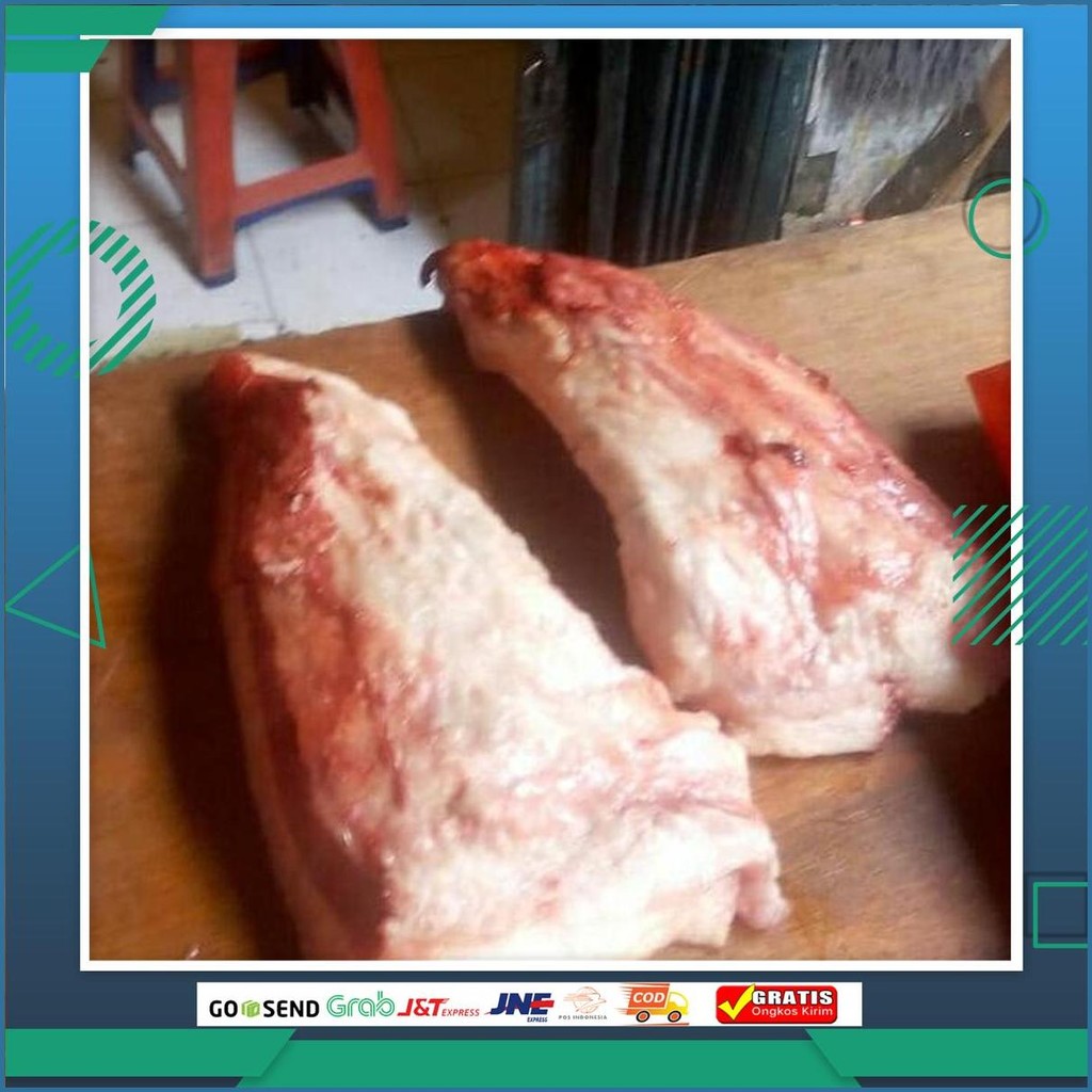 Leher Babi Mentah/Pork Neck Premium Quality 40% Lemak Untuk Baso Charsiu Siomay Harga Spesial Partai