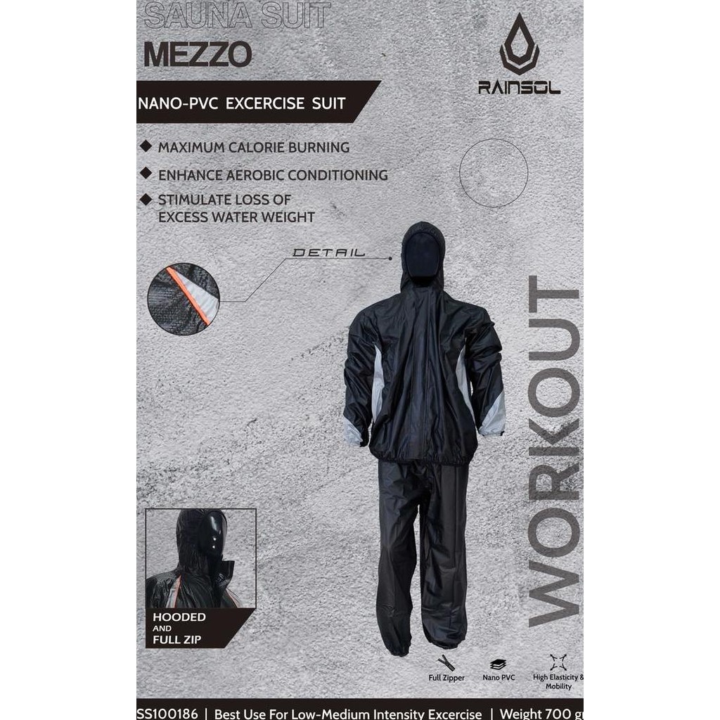 Sauna Suit Mezzo | Baju Sauna | Jaket Sauna | Setelan Sauna | ORIGINAL