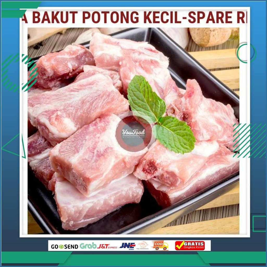 Bakut Babi Bali-Paikut Babi-Iga Babi Bali Potong-Pork Ribs Cut 5X5 Non Halal