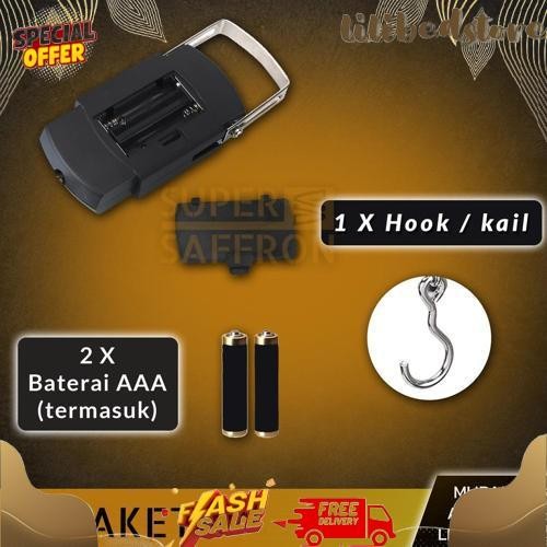 Timbangan Gantung 50 Kg LCD Digital Scale Portable Mini Kiloan Ikan Beras serbaguna Koper Bagasi Ter