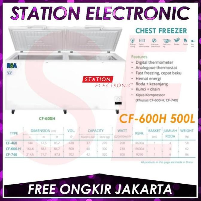 Freezer Box RSA CF-600 Chest Freezer 600 Liter Putih