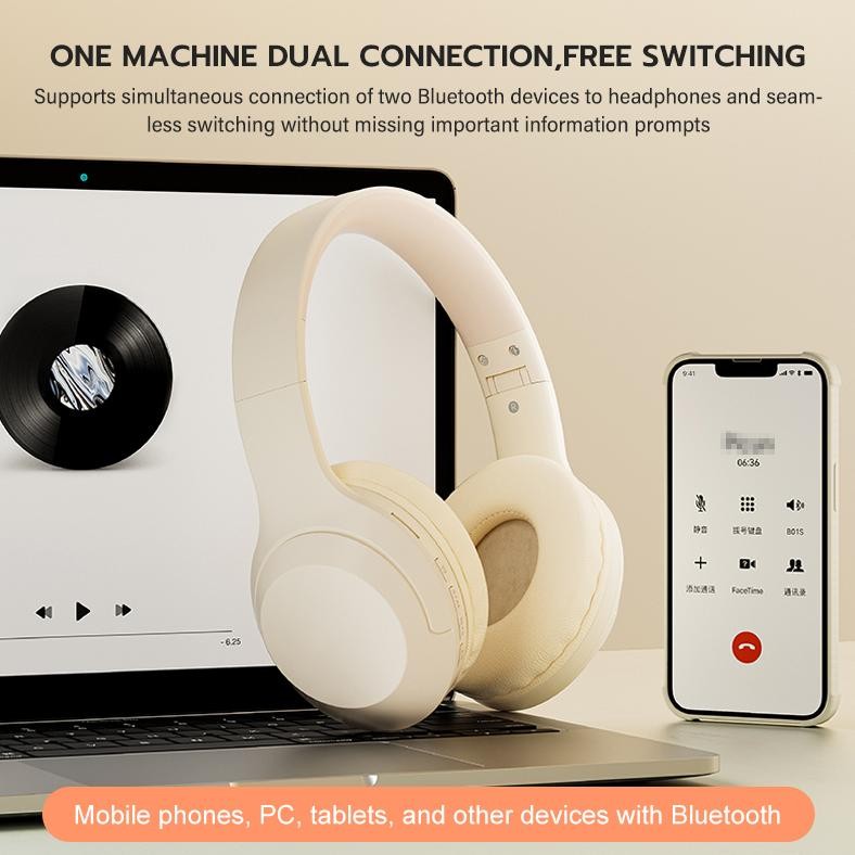 Trendy Jovitech Headphone Bluetooth Wireless Earphone Bluetooth 5.3 Hifi Sound Quality Headphone - T
