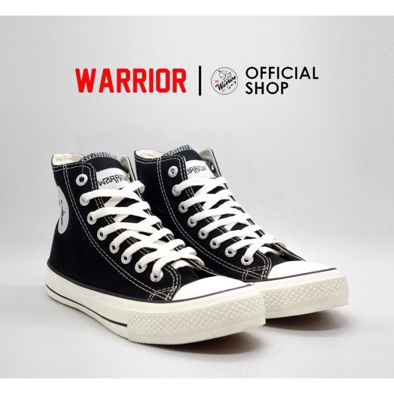Special Warrior Athena Black White HC - Sepatu Sekolah - Sepatu Warior .,