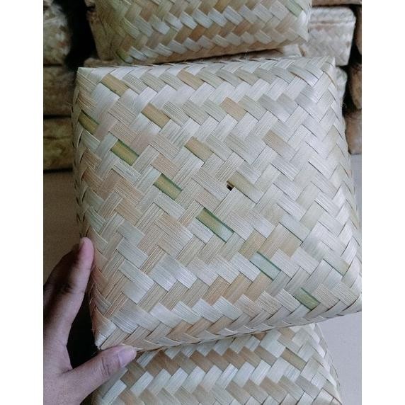 new besek bambu 20x20 sepasang grosir besek box nasi dan kotak Hampers