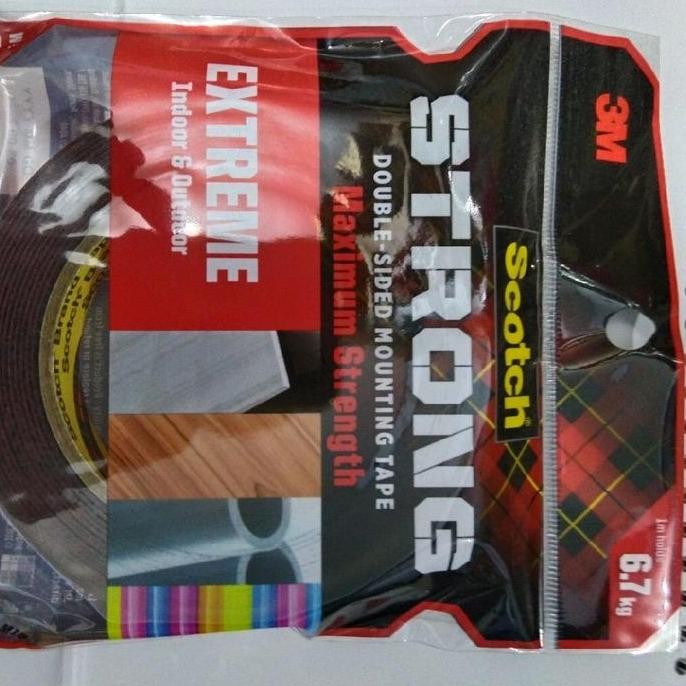Promo Double Tape 3 M Extreme 414-M19 19mmx4meter Lem bolak balik Outdoor Mounting Lem super kuat CO