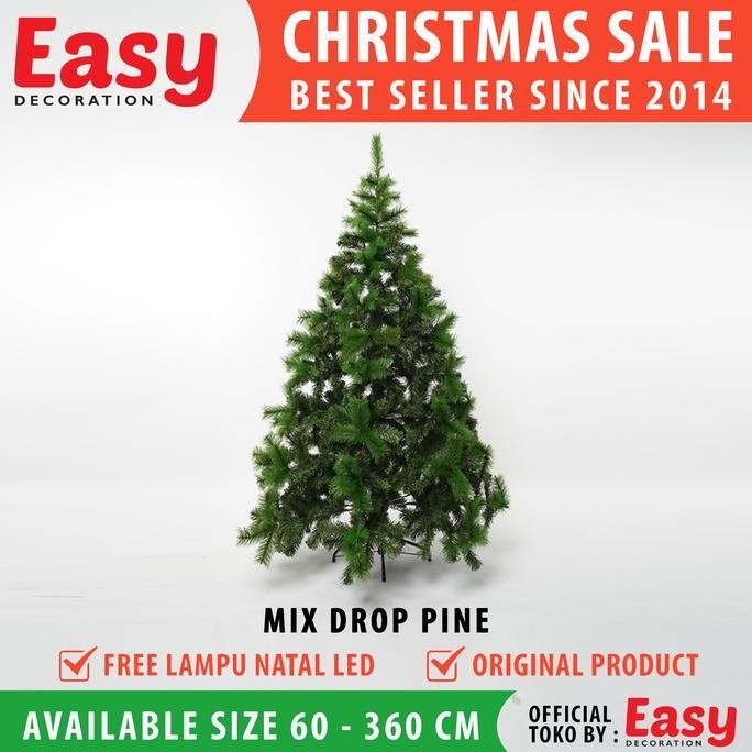 Premium Pohon Natal 3,6 Meter PVC Tinggi 3.6m 360cm 12 ft Feet Daun Pinus Pine Promo