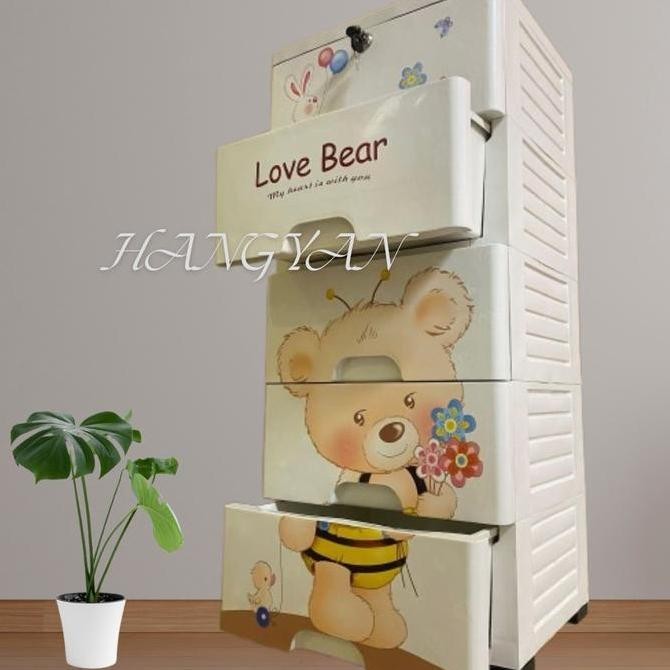 Hangyan Lemari pakaian kotak tempat penyimpanan mainan baby Loker lemari anak-anak lemari karakter L