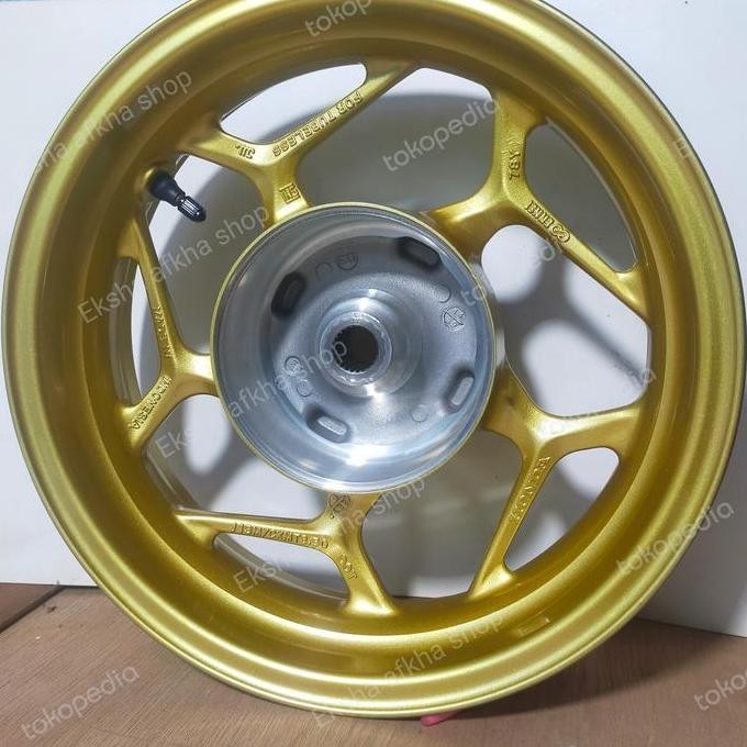 VELG BELAKANG PCX 160 ABS ORIGINAL MOTIF CAT WARNA GOLD