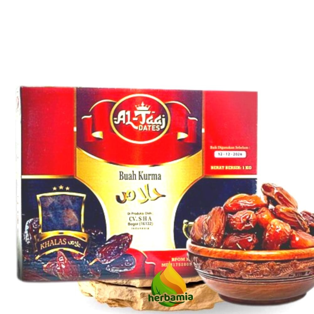 Kurma GOLDEN DATES khalas 1 kg best seller - Al TAAJ Golden Khalas