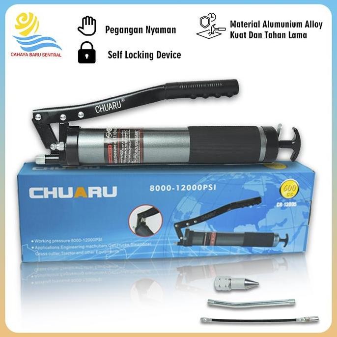BEBAS ONGKIR - POMPA GEMUK Manual 600CC / GREASE GUN 600 CC // Hand Grease Gun 600 CC