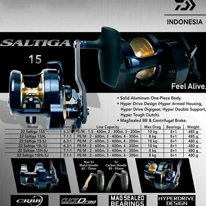 New Reel Daiwa Saltiga 2022 15S/15SL - Original