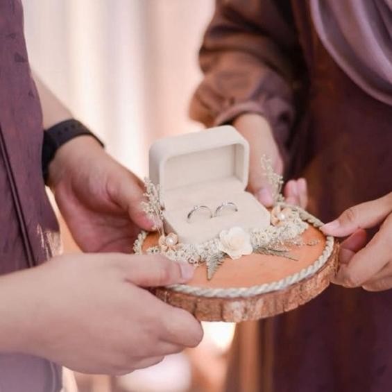 Kotak Box Cincin Rustic Box Ring Tunangan Ring Box Lamaran Ring Box Seserahan