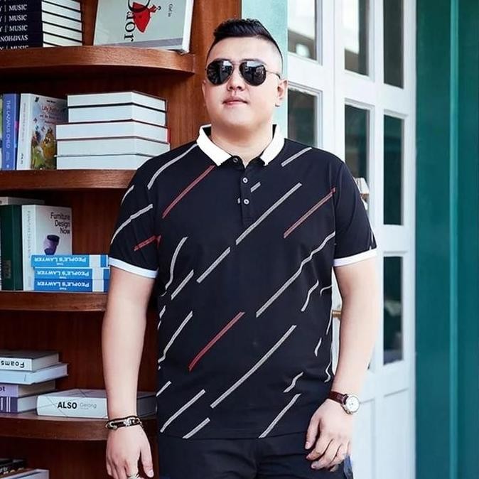 Baju Kaos Polo Jumbo Pria Atasan Kerah Bigsize Cowok Betrix Premium